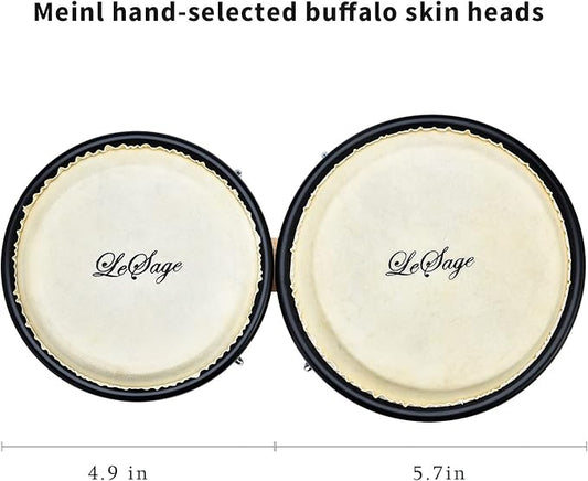 LeSage Drum for Adults Kids Beginner Starter 4 in and 5 in Natural Wood Professional Musical Instruments