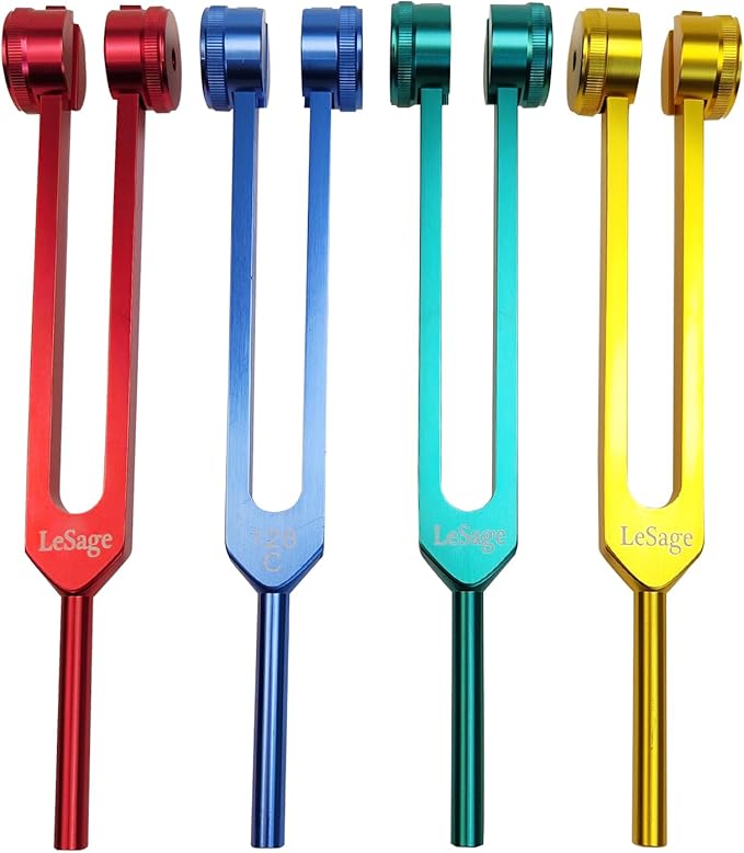 LeSage 128 hz Tuning Fork for Medical Weighted Tuning Forks for Healing 128 hertz Diapason Tuning Fork C128 Tuning Fork 128HZ Green