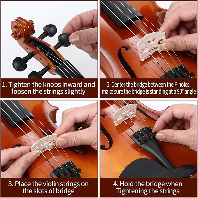 LeSage Professional Violin, Natural Wood, Full Size 4/4, Spruce and Maple Construction, Manual Operation, Rich Warm Tone