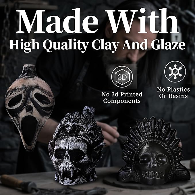 Screaming Aztec Death Whistle Human Mayan Death Whistle Gifts for Men Unique Rare Finds