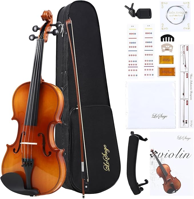 Professional Violin for Adults, Full Size 4/4, Classical String Musical Instrument, Performance Grade（1/2）（1/4）（3/4）（full）