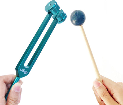 LeSage 128 hz Tuning Fork for Medical Weighted Tuning Forks for Healing 128 hertz Diapason Tuning Fork C128 Tuning Fork 128HZ Green