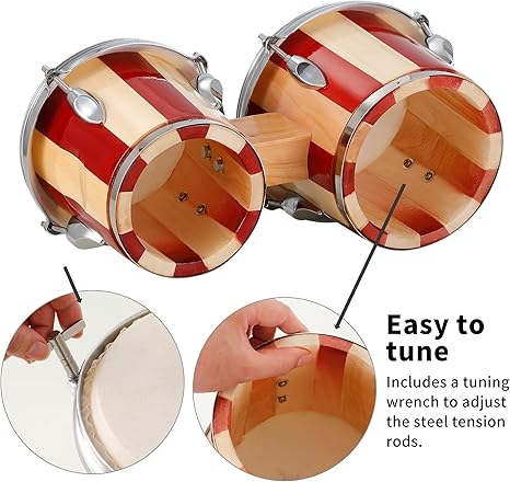 LeSage Drum for Kids Adults Beginner Natural Real Skin Drum Head with Tuning