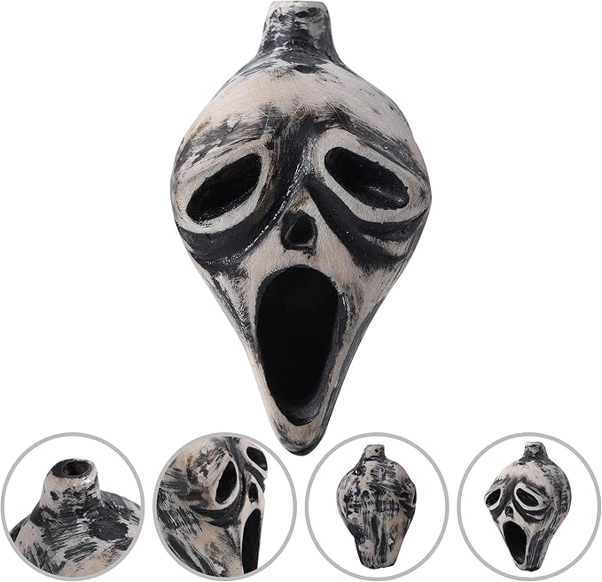 Aztec Death Whistle, Loudest Human Sounding Screams 125+ dB Skull Death Whistle Human Sounding