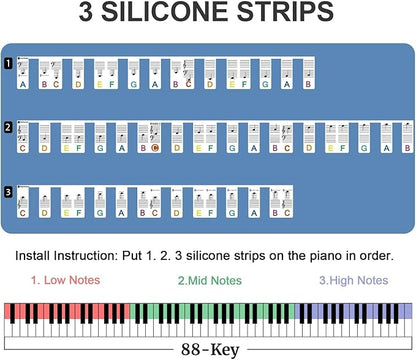Removable Piano Keyboard Stickers (61-KEYS)