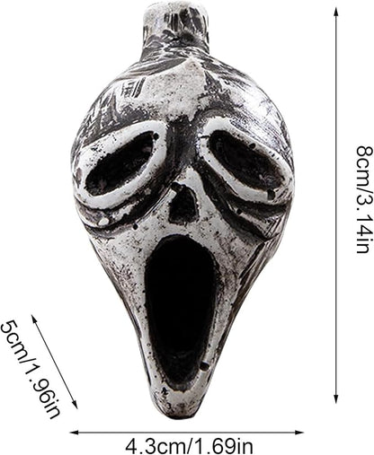 Aztec Death Whistle, Loudest Human Sounding Screams 125+ dB Skull Death Whistle Human Sounding