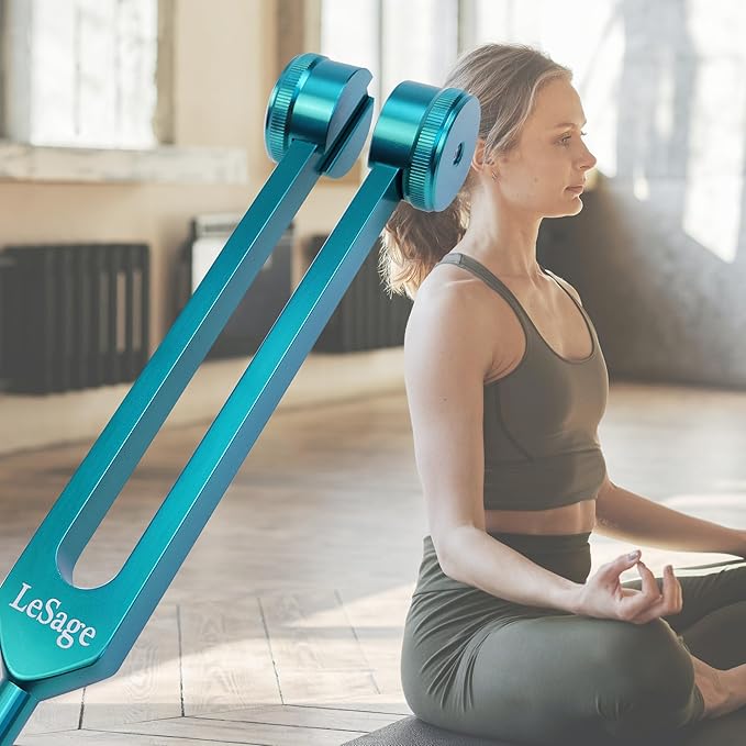 LeSage 128 hz Tuning Fork for Medical Weighted Tuning Forks for Healing 128 hertz Diapason Tuning Fork C128 Tuning Fork 128HZ Green