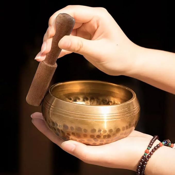 Tibetan Singing Bowl Set (3.5″ Original) (8cm)（9.5cm)