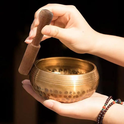 Tibetan Singing Bowl Set (3.5″ Original) (8cm)（9.5cm)