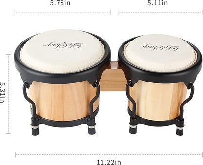 LeSage Drum for Adults Kids Beginner Starter 4 in and 5 in Natural Wood Professional Musical Instruments