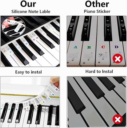 Removable Piano Keyboard Stickers (61-KEYS)
