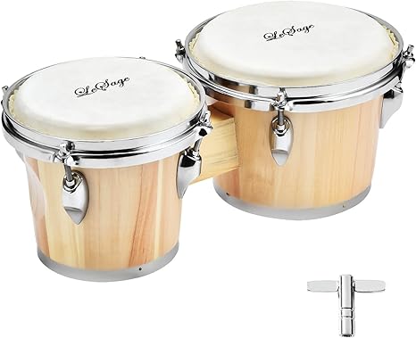 LeSage Drum for Kids Adults Beginner Natural Real Skin Drum Head with Tuning