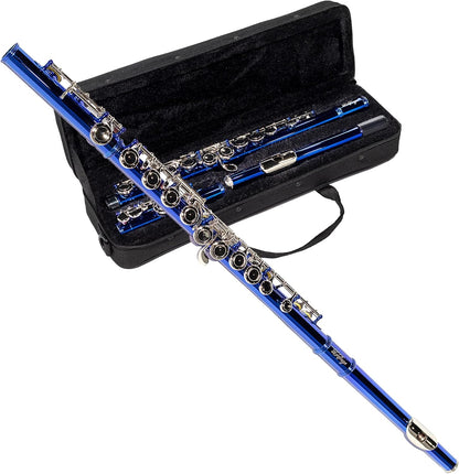 LeSage Closed Hole C Flute 16 Key Student Flute Beginner Starter with Case, Maintenance Kit, Cleaning Cloth, C Foot, Offset G, Y-arm