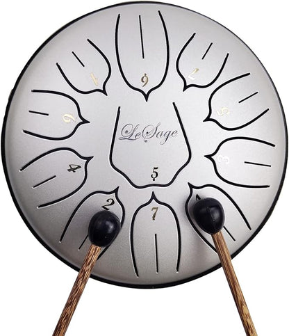 LeSage Steel Tongue Drums for Adults Ethereal Drum for Outside with Music Book Rain Meditation Drum for Relaxation Yoga Sound Healing Instruments