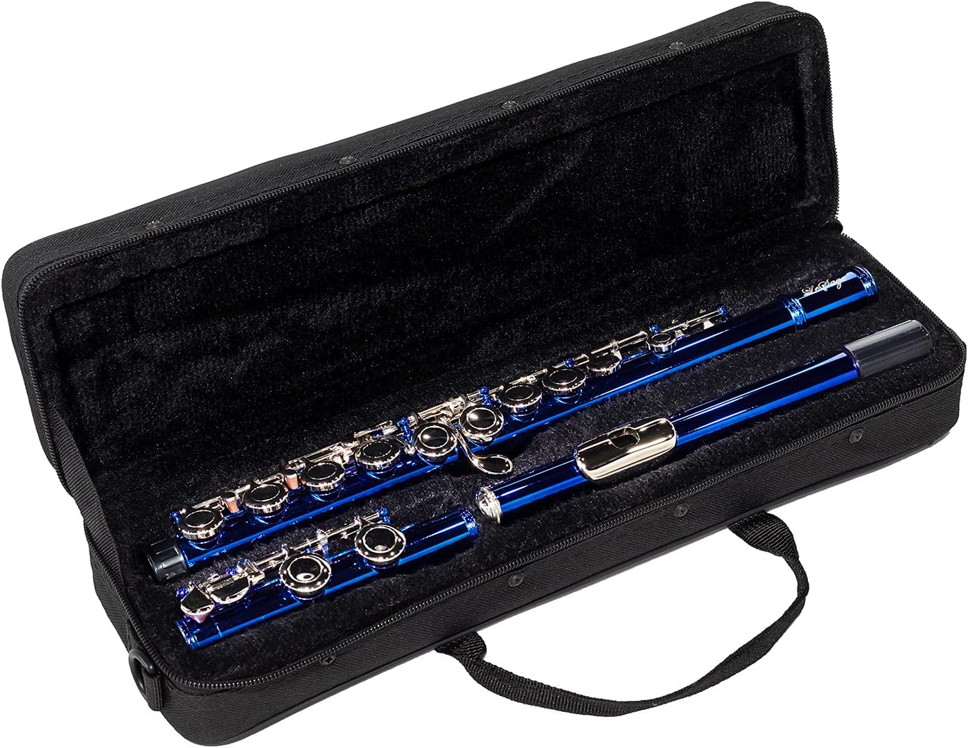 LeSage Closed Hole C Flute 16 Key Student Flute Beginner Starter with Case, Maintenance Kit, Cleaning Cloth, C Foot, Offset G, Y-arm